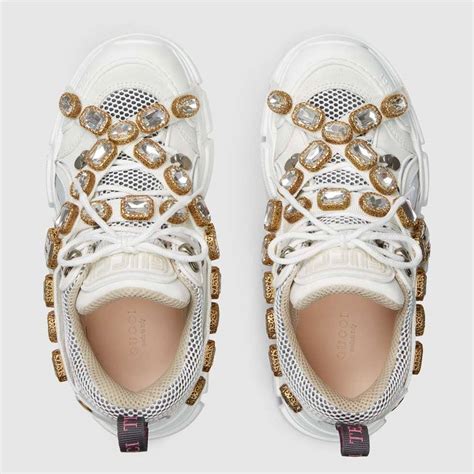 gucci flashtrek sneakers with crystals